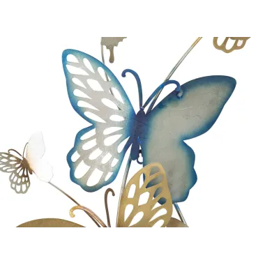 PANEL ŚCIENNY BUTTERFLIES ZŁOTO/NIEBIESKI 59,5X4X111,5 cm